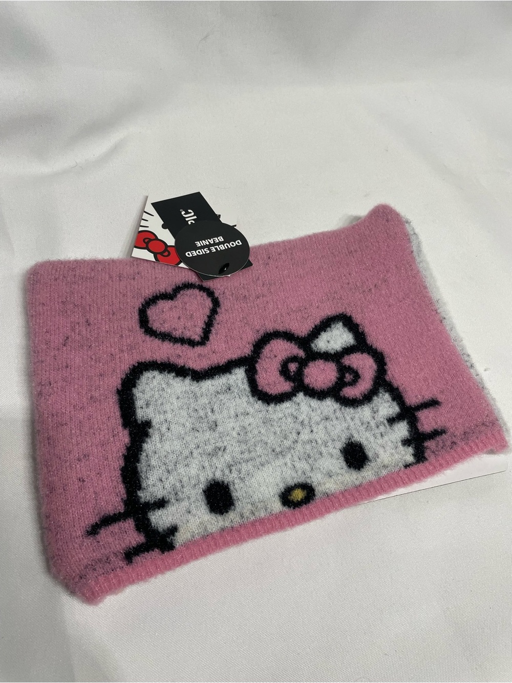 NEW SANRIO Hello Kitty HOT TOPIC Square Pointed Ear Beanie Hat NWT